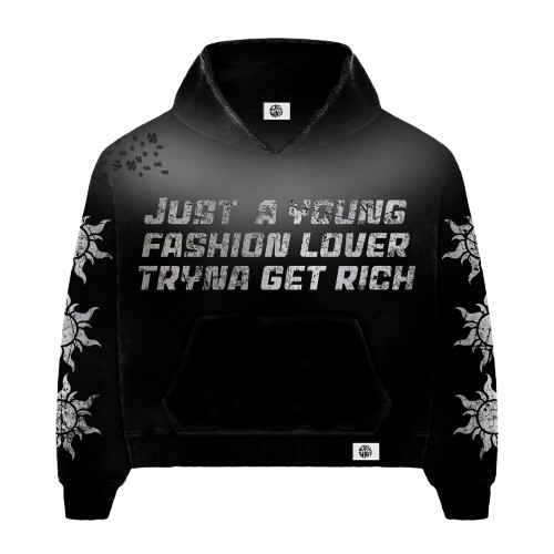 BLACK “FASHION LOVER” HOODIE